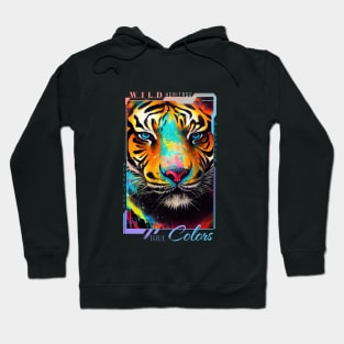 Tiger  Animal Discovery Adventure Nature Planet Earth Paint Hoodie